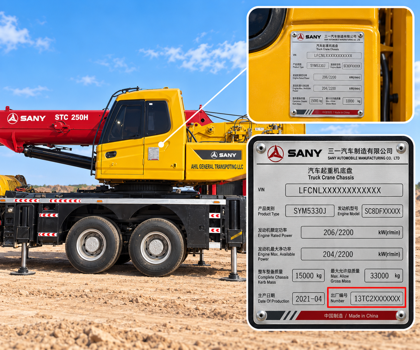 Crane used as a location example