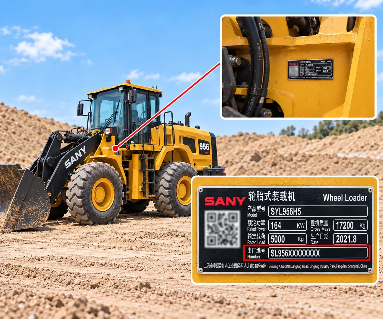 Wheel loader used as a location example